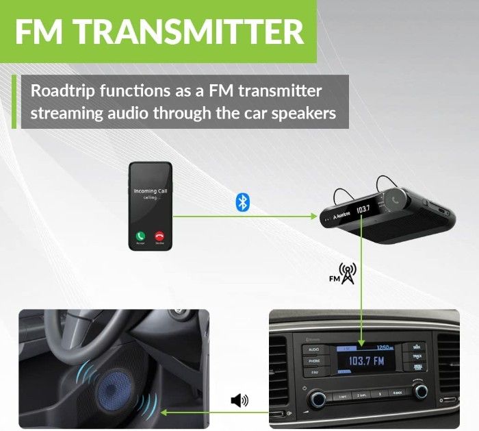 Avantree Roadtrip Bluetooth Speaker's fm transmitter feature