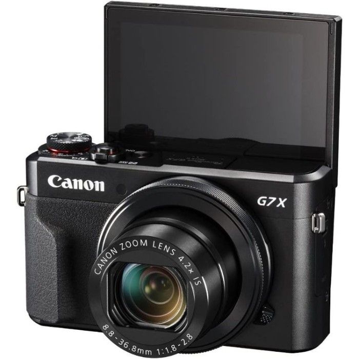 canon powershot G7 X mark II with fully lifted display
