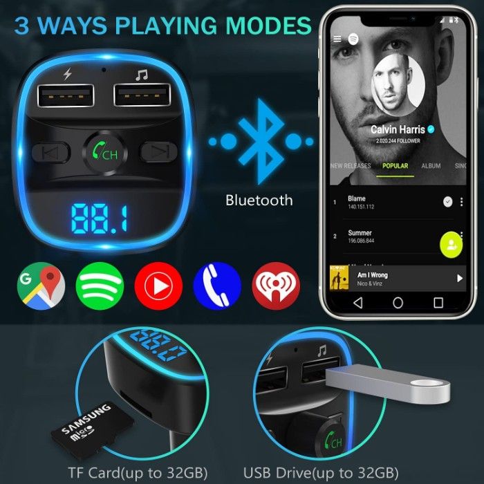 LENCENT Bluetooth Car Adapter's main features